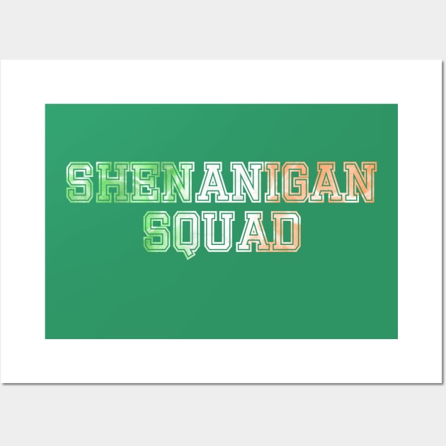 Shenanigan Squad Irish Flag Wall Art by RoserinArt